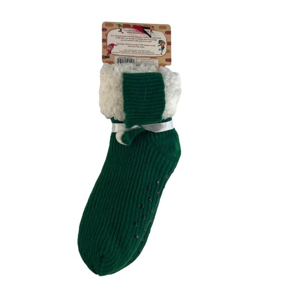 Aromasoles Very Merry Elf Socks Mint & Shea Butter Infused Green Christmas OS - Picture 2 of 7